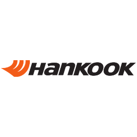 The Hankook logo featuring a stylized orange swoosh to the left of the brand name in black lowercase lettering.