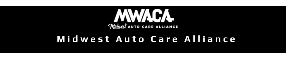 Logo of the Midwest Auto Care Alliance (MWACA) featuring the acronym in bold above the full name in white on a black background.
