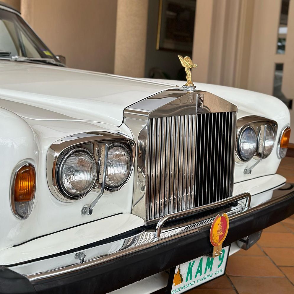 White Rolls-royce Car With a Chrome Grill — Remedy Mobile Car Detailing in Mermaid, QLD