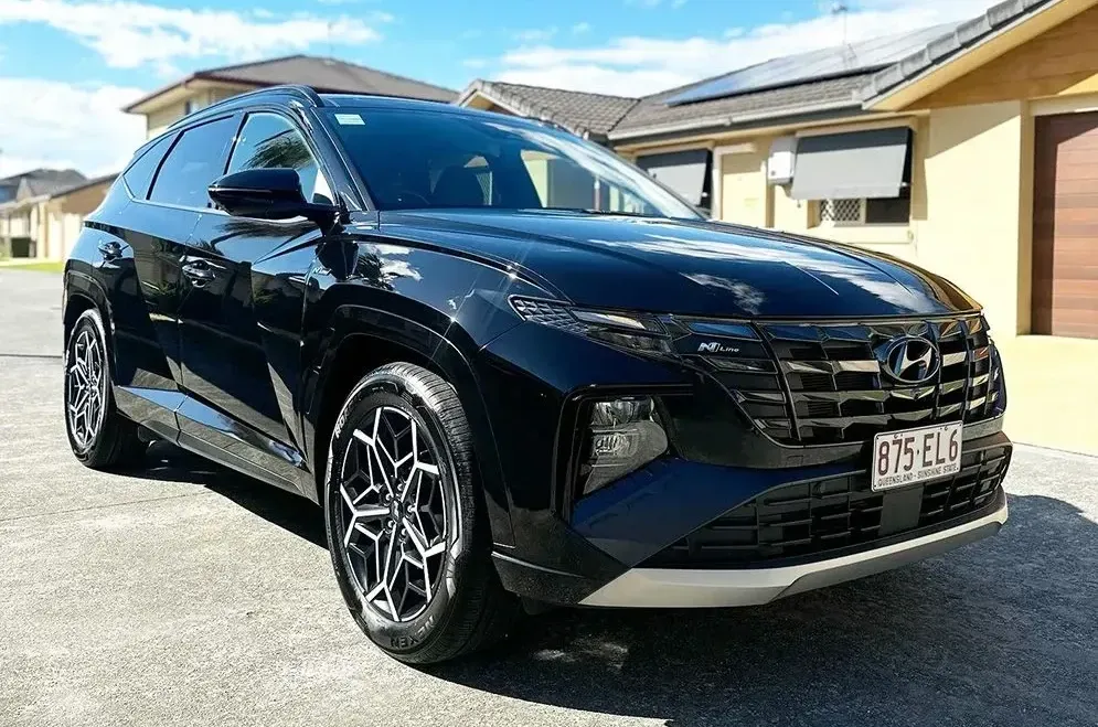 Black Hyundai Tucson Suv Parked on A Driveway — Remedy Mobile Car Detailing in Broad Beach, QLD