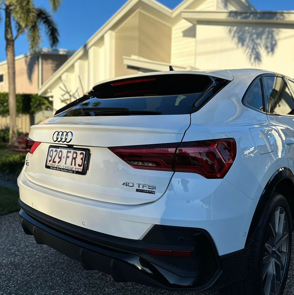 A White Car With A License Plate That Says 929 Fr3 — Remedy Mobile Car Detailing in Palm Beach, QLD