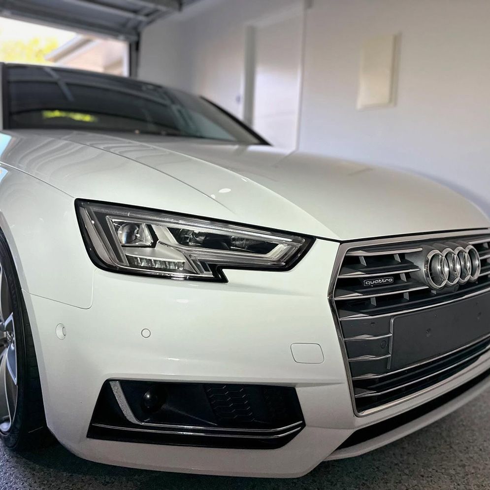 White Audi Sedan In A Garage — Remedy Mobile Car Detailing in Palm Beach, QLD