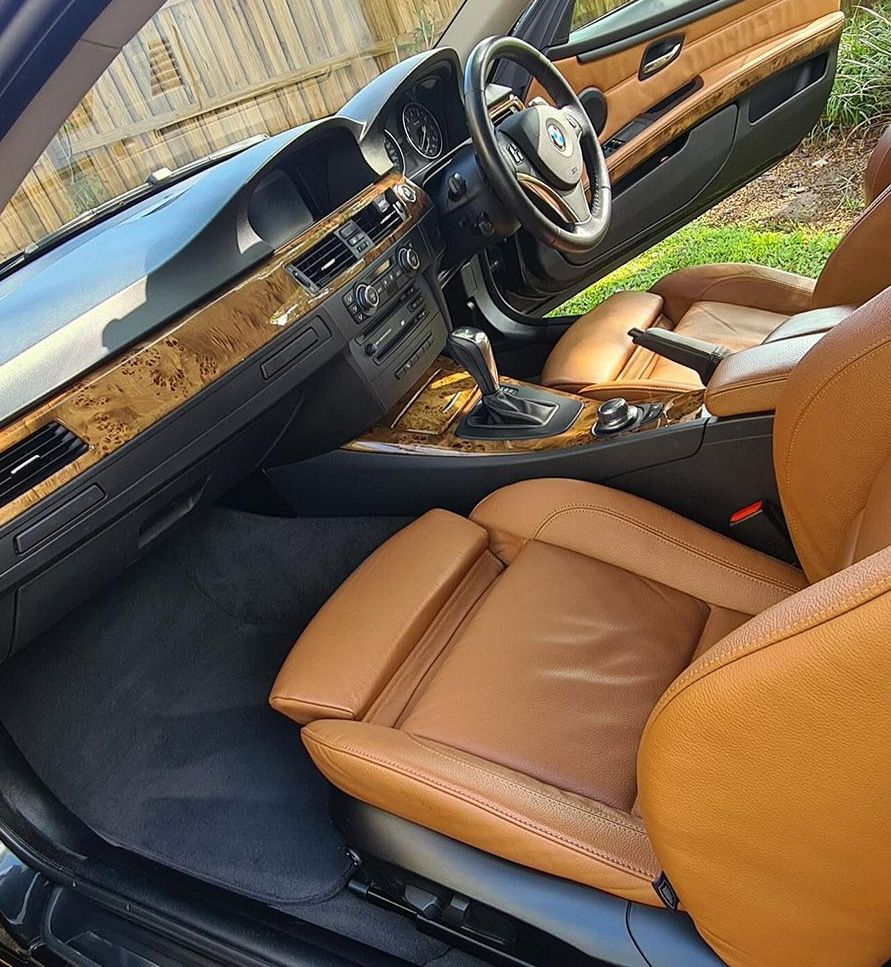 The Inside Of A Car With Brown Leather Seats — Remedy Mobile Car Detailing in Mermaid, QLD