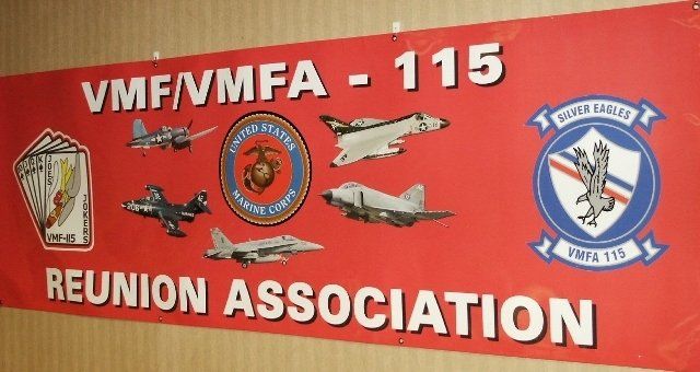 Red banner with