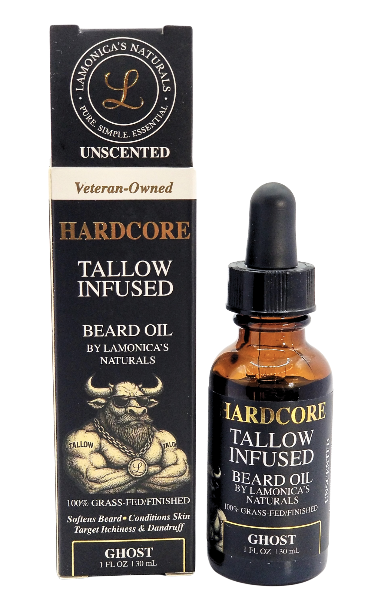 HARDCORE Beard Oil – GHOST / Unscented