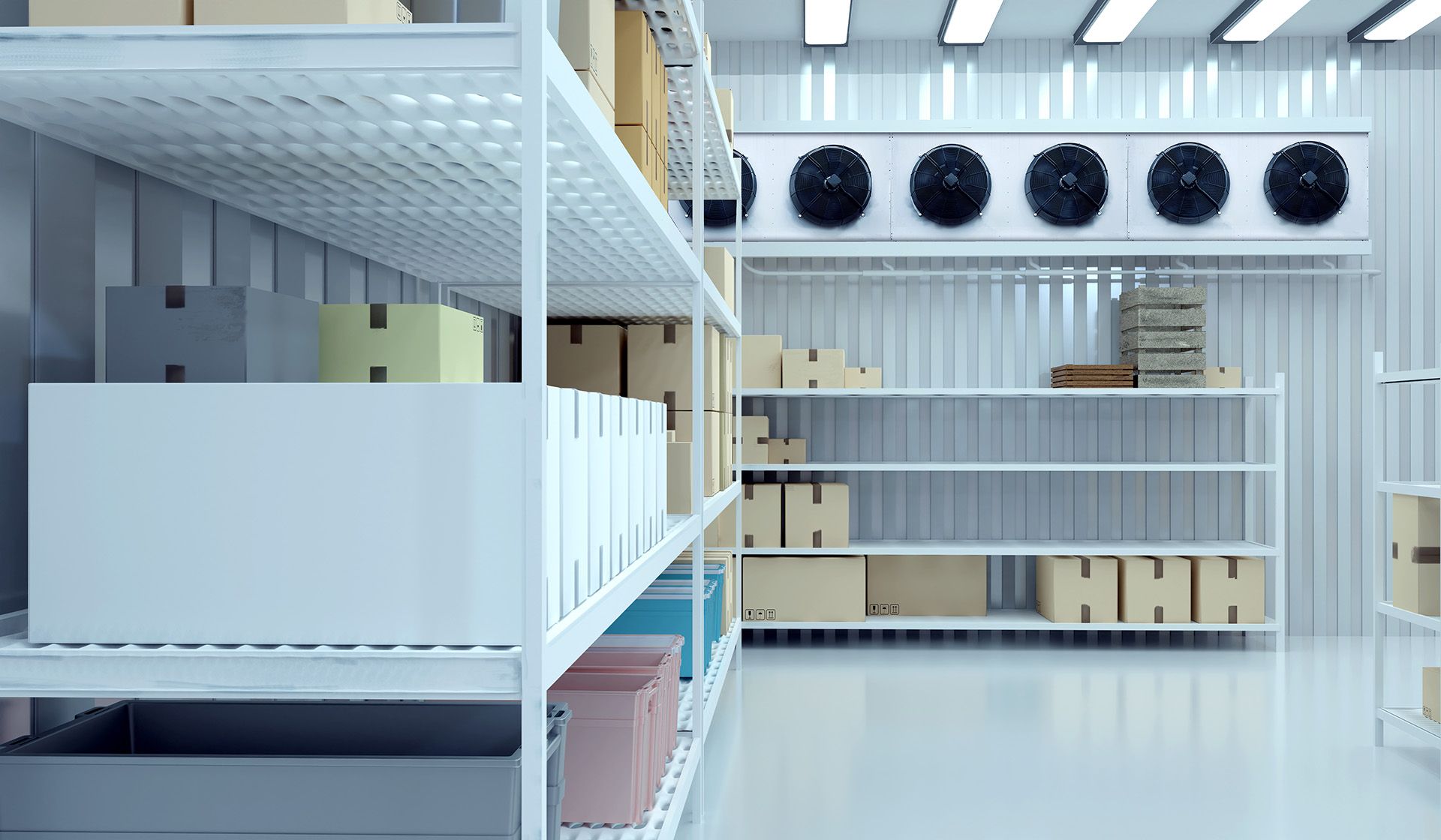 A warehouse filled with lots of shelves and boxes.