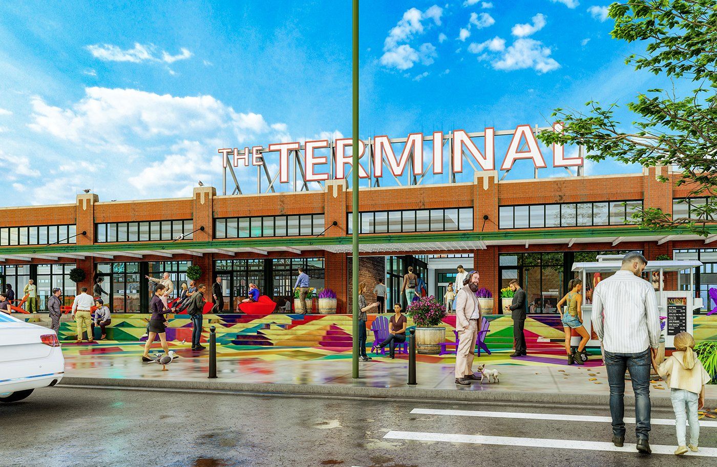 An artist 's impression of the terminal building
