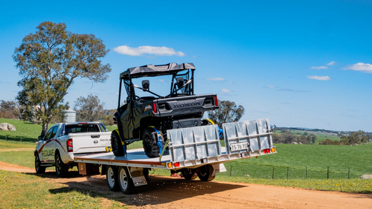 A configurable plant trailer, and toy hauler with a shallow loading angle, air suspension & perfect for anything with wheels