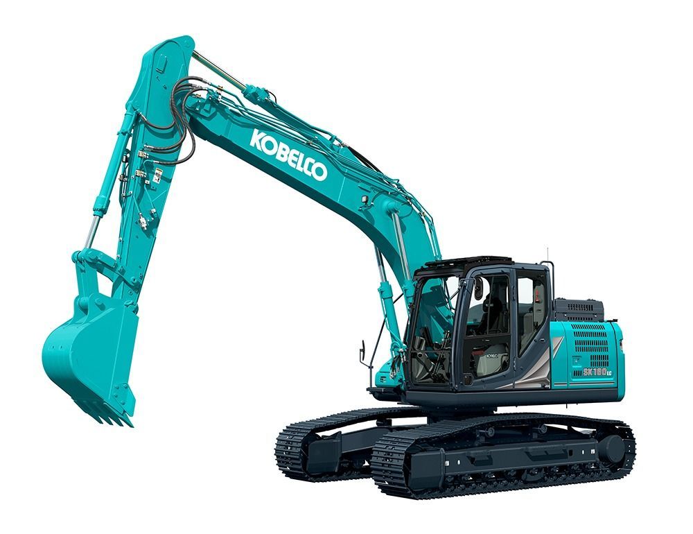Teal Excavator with Raised Arm and Bucket on Black Tracks — Forecast Machinery in Yarrawonga, NT