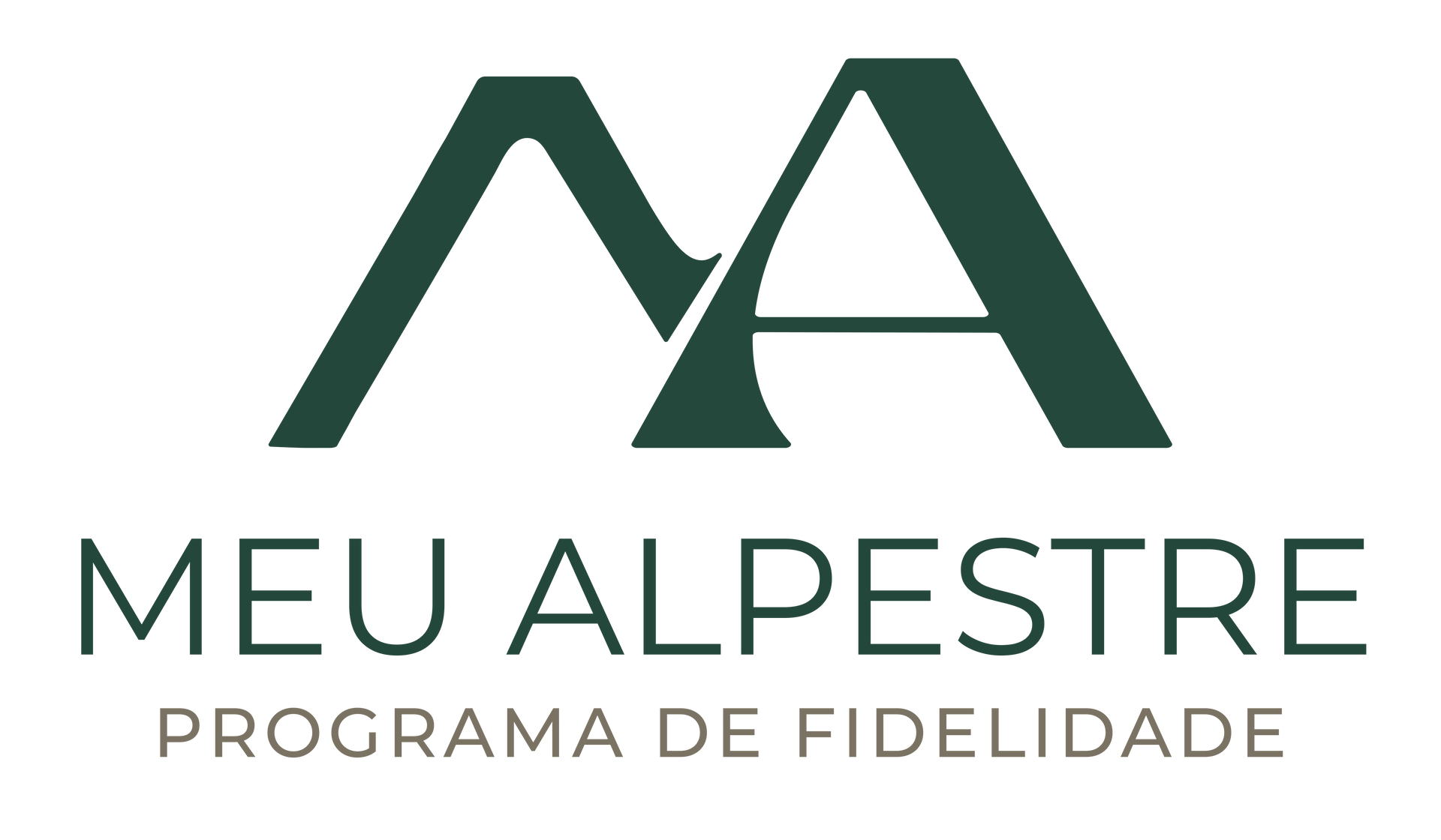 Logotipo exclusivo da Alpestre com um círculo verde escuro e um 