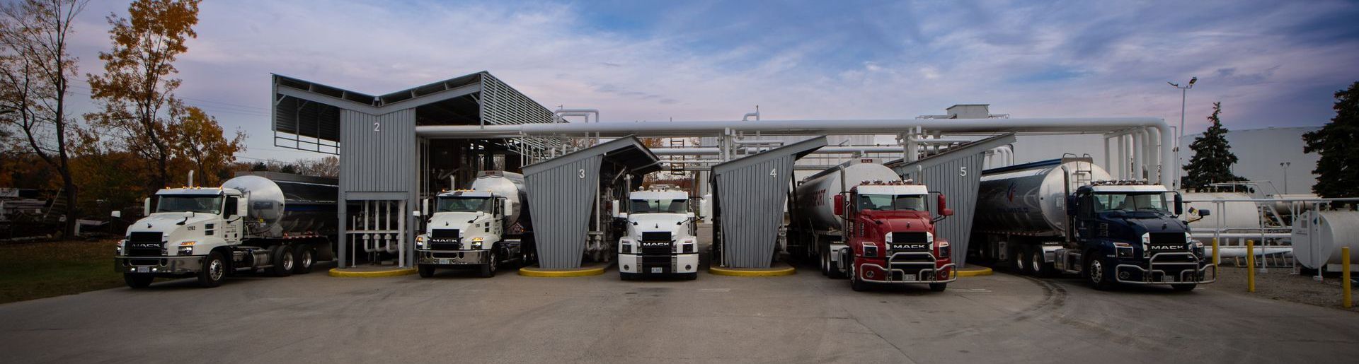 5 USPP Trucks filling at stations 