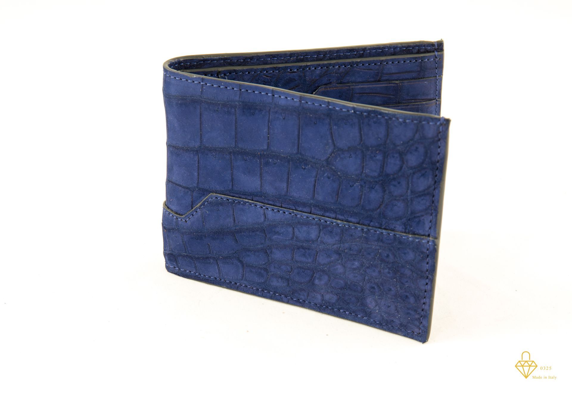 portafogli uomo in pelle blu
