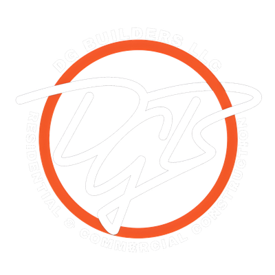 White stylized logo over an orange circular outline on a white background