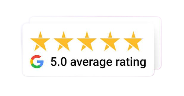 5.0 average Google review rating