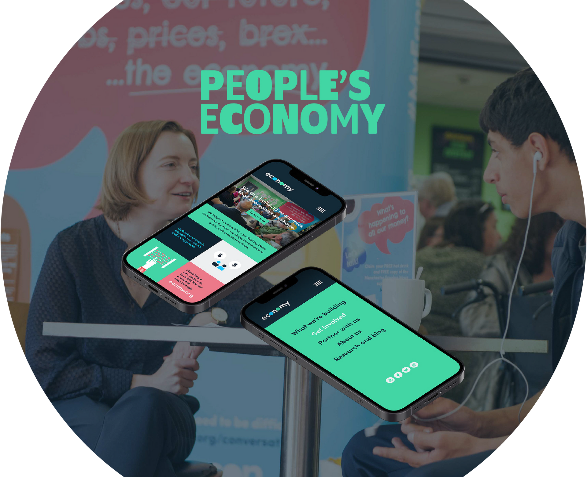 Peoples Economy mobile website design