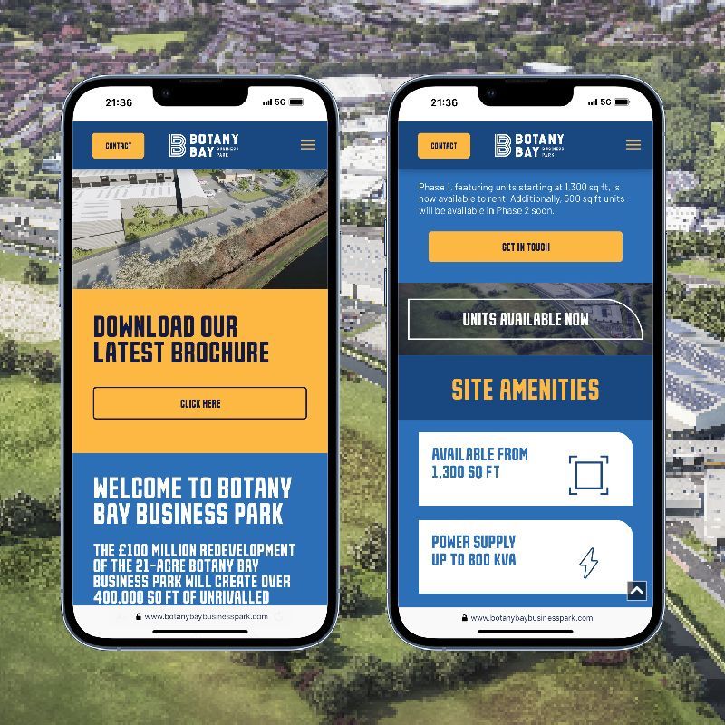 Botany Bay Business Park mobile website design