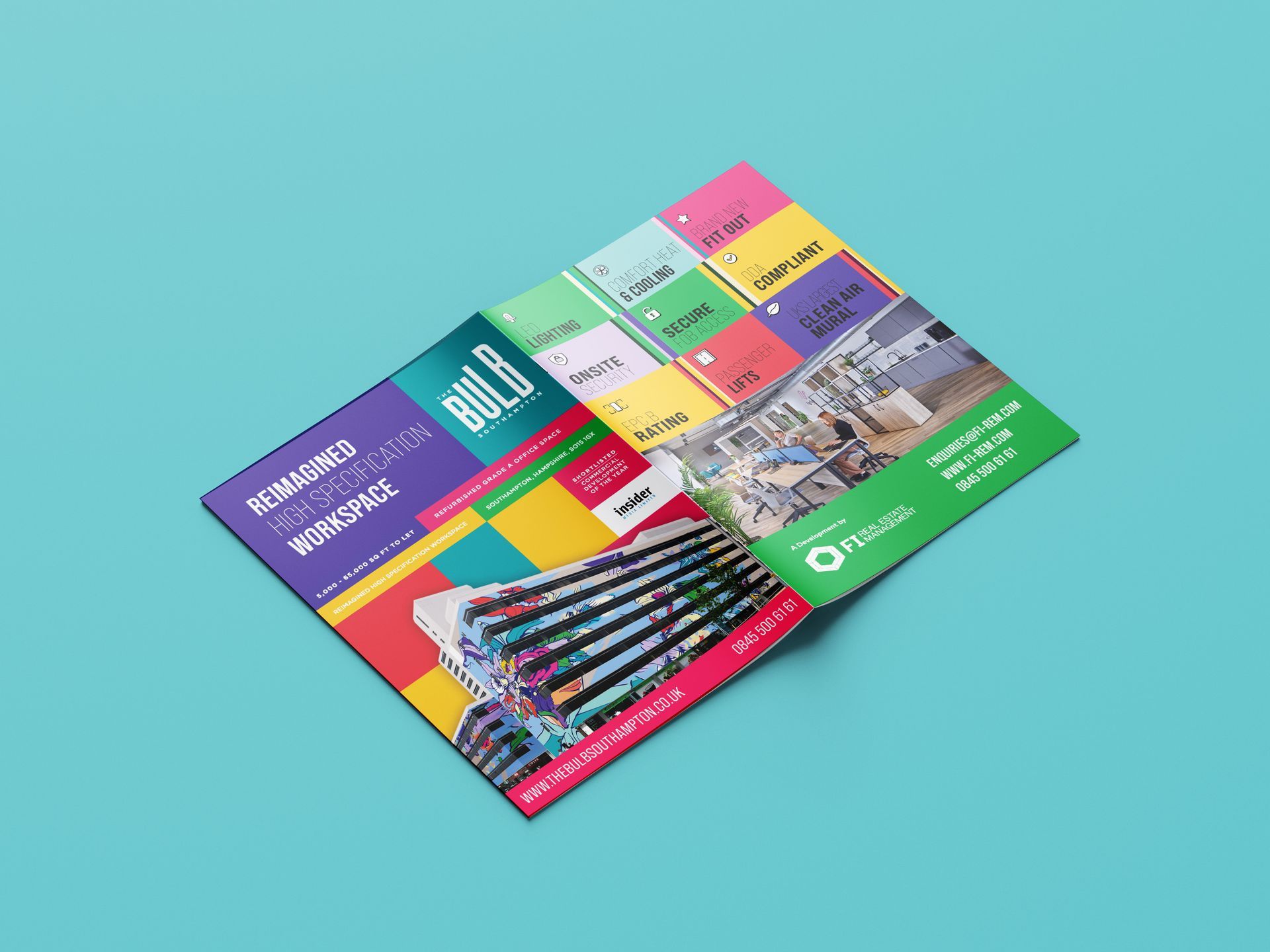 BULB Southampton printed flyer design