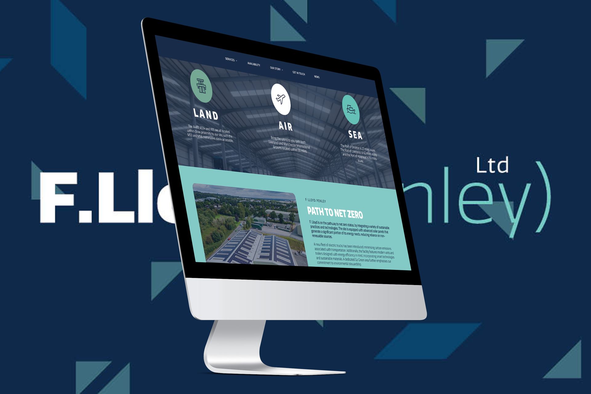 F-LLOYD penley desktop website design