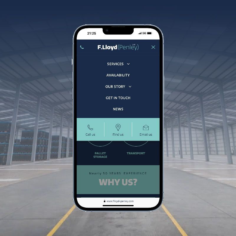 F-LLOYD penley iphone mobile menu website design