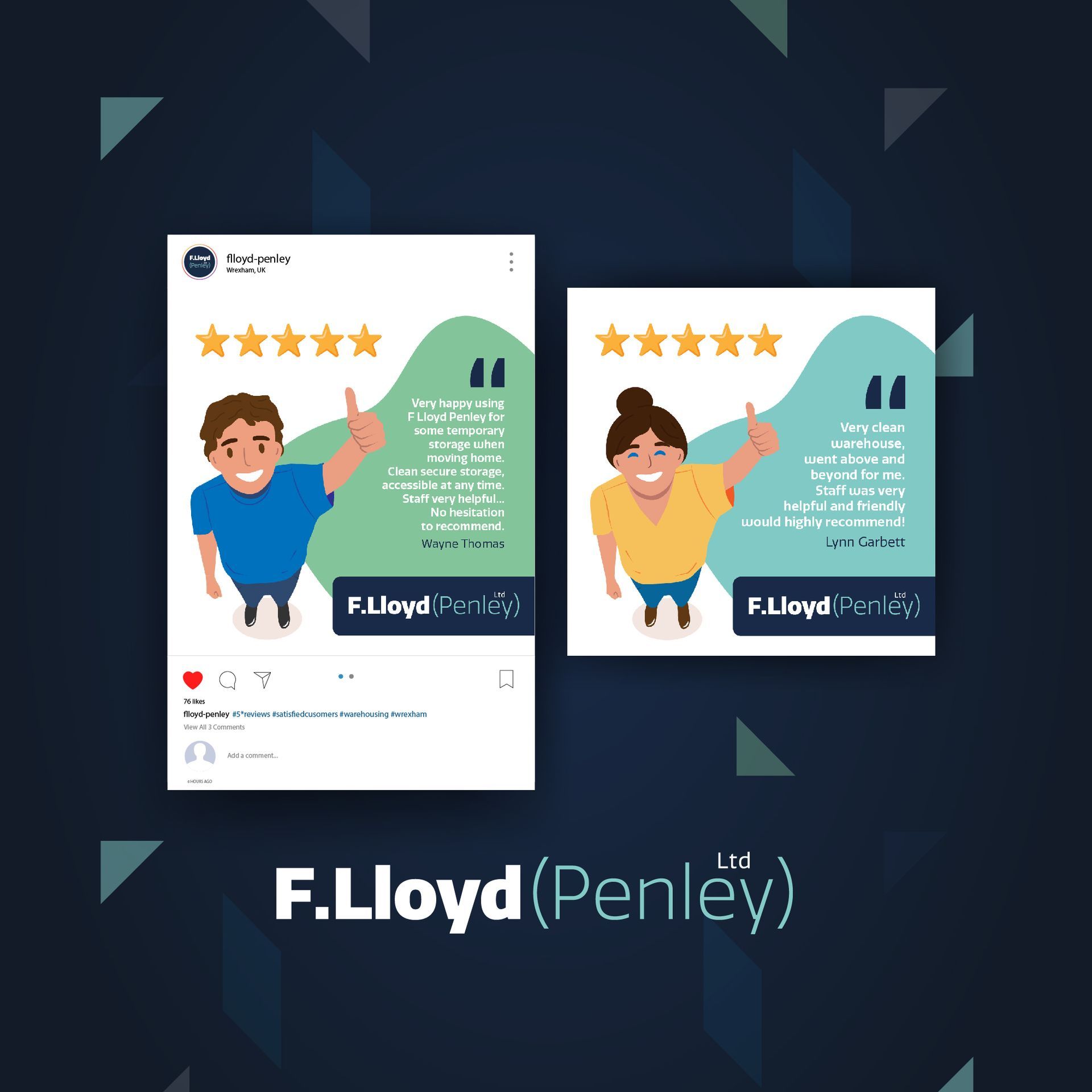 F-LLOYD Industrial Estate social media posts
