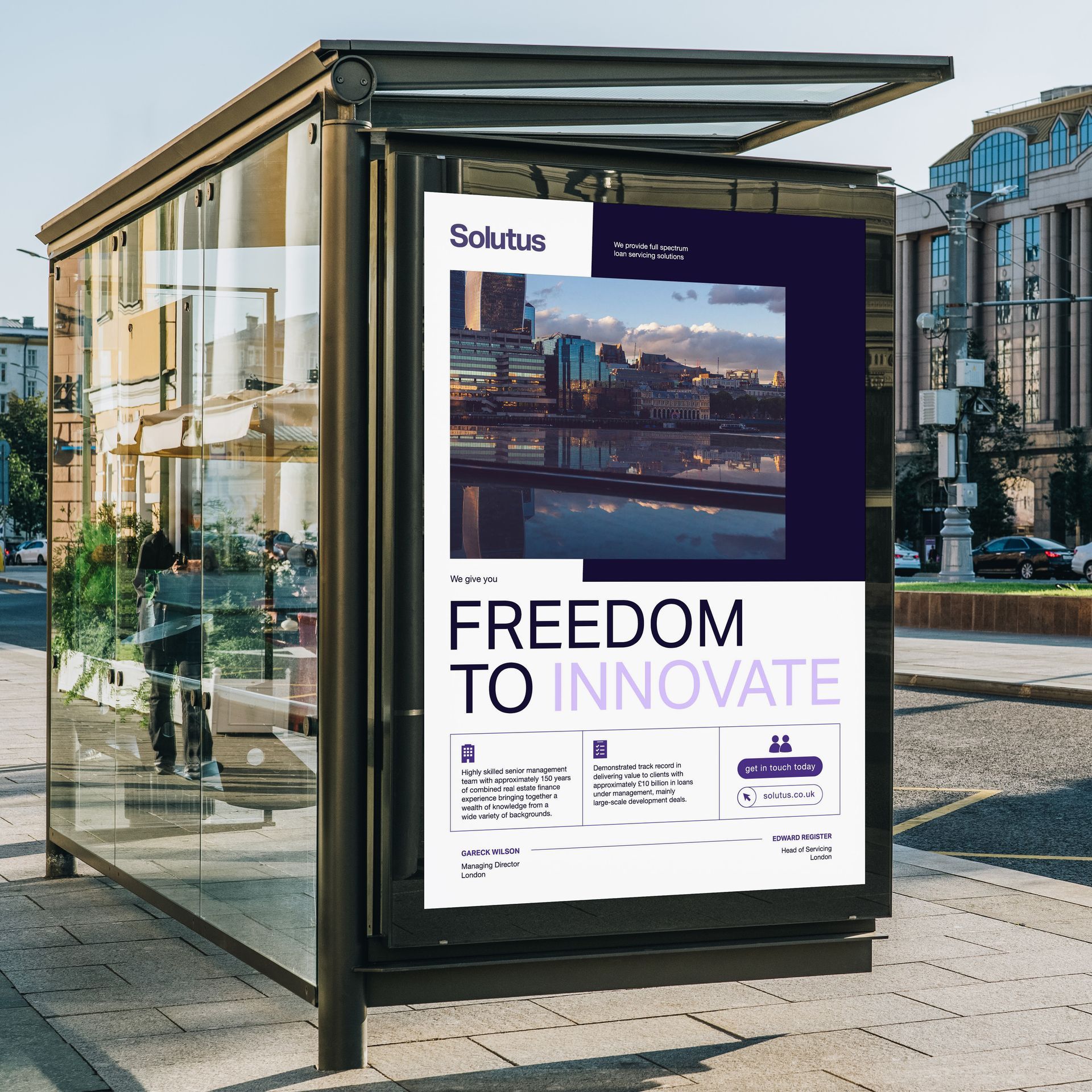 Solutus OOH bus stop poster design