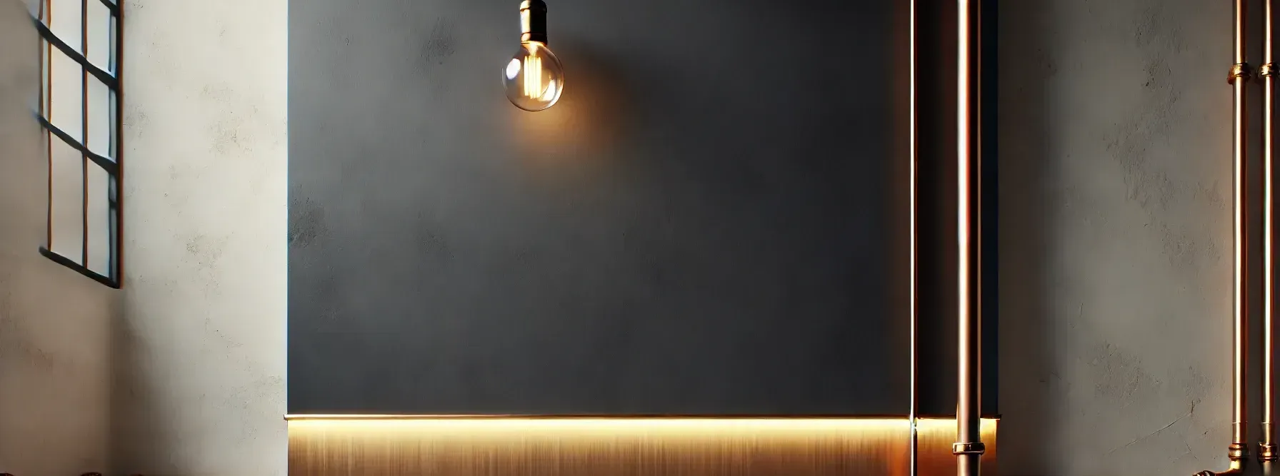 There is a light hanging from the ceiling in the bathroom.