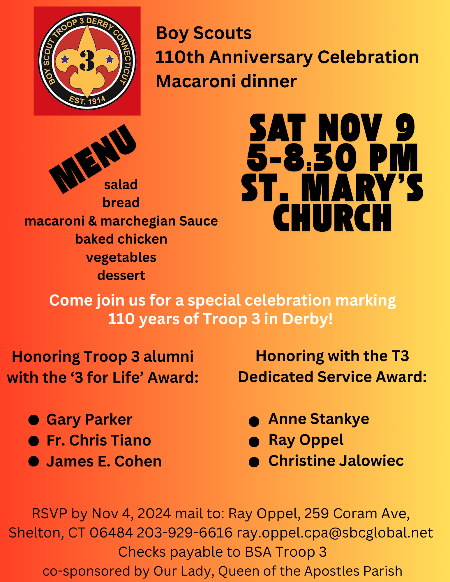 110 Anniversary Boy Scout Dinner