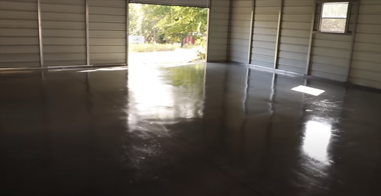 Garaged floor after finishing