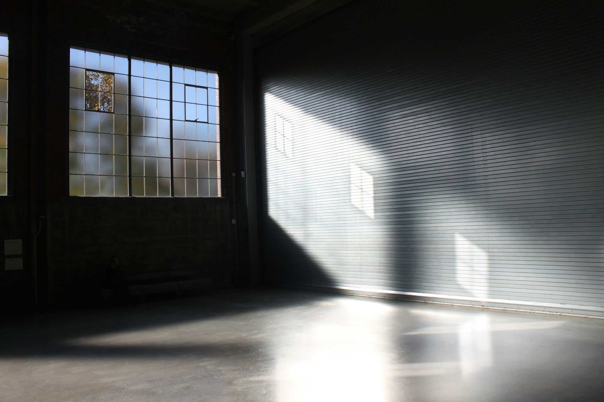 Newly built garage with finished floor ready to be used