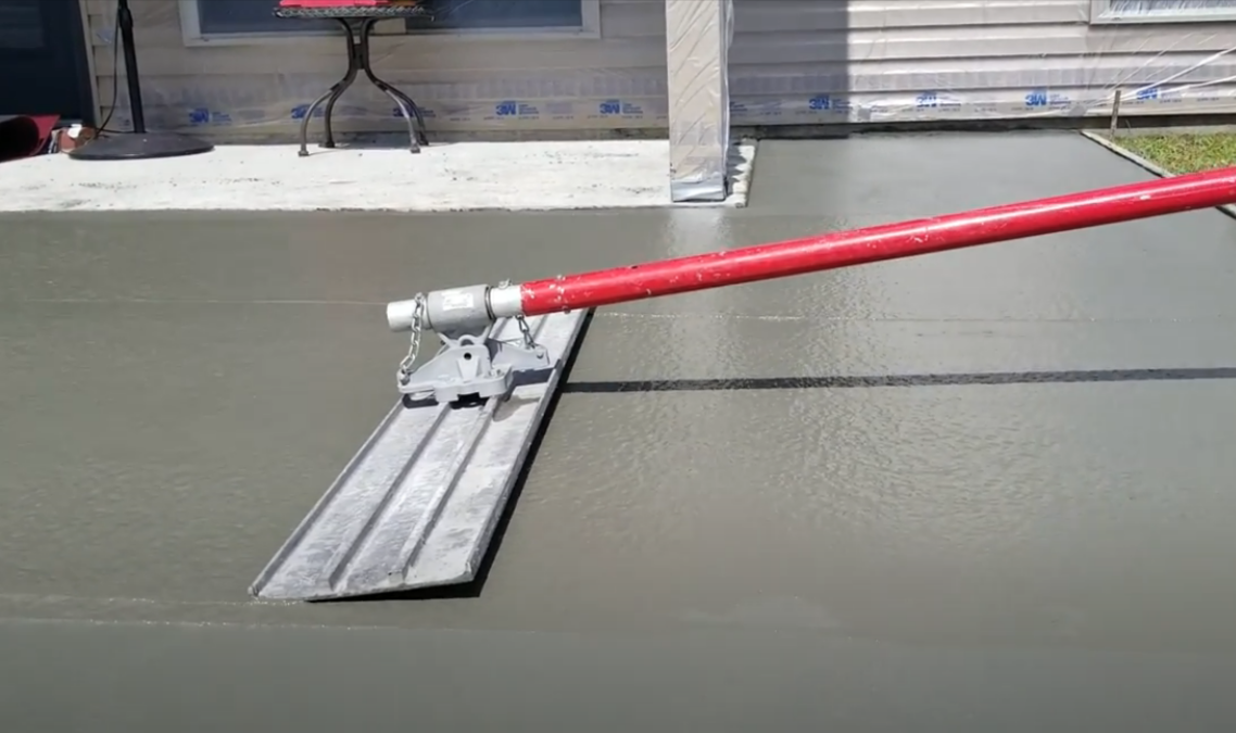 Garage foundation pour - floating
