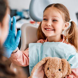 Young girl at her first dentist appointment in New Holland, PA