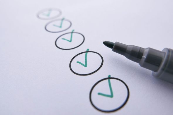 Checkboxes and marker, demonstrating a website audit checklist
