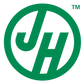 the James Hardie logo is green and white in a circle .