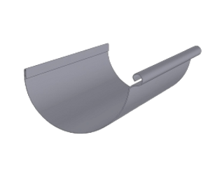 a gray gutter with a handle on a white background .