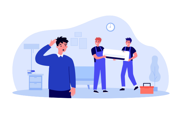 Technician Installing Air Conditioner — Jacksonville, FL — A1A Heat and Air Technician Installing Air Conditioner — Jacksonville, FL — A1A Heat and Air