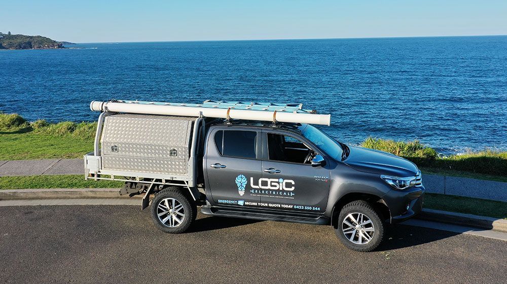 The Logic Electrical truck on the Northern Beaches