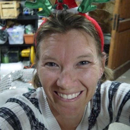 Staff member wearing a red headband