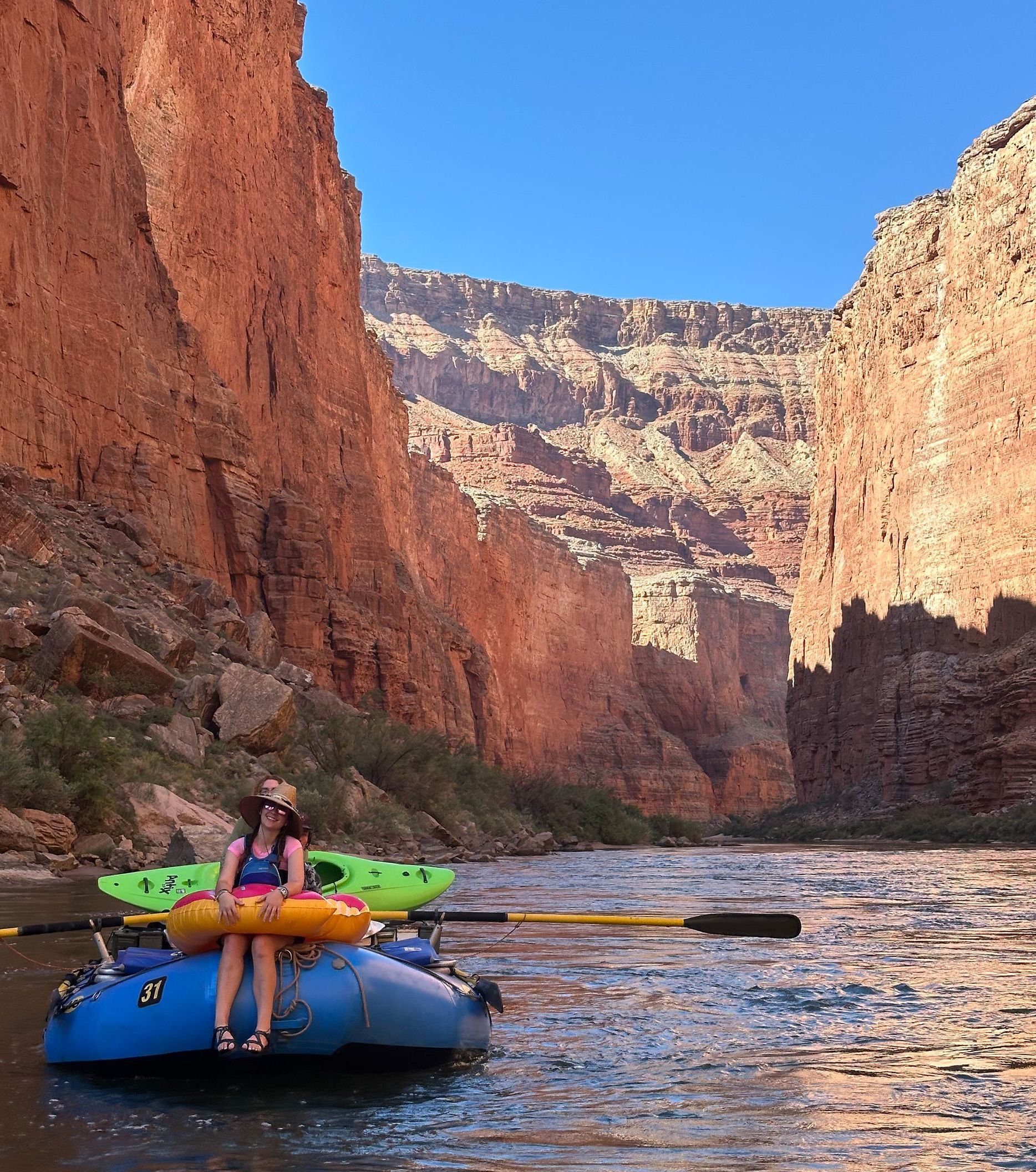 Red rock canyon beneath a blue sky