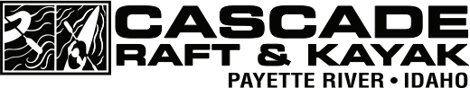 Cascade Raft and Kayak Logo - Black text on a white background
