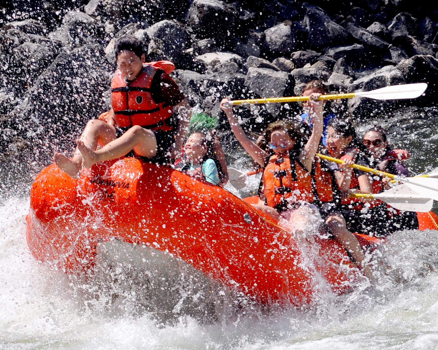 Riding the Bull whitewater style.
