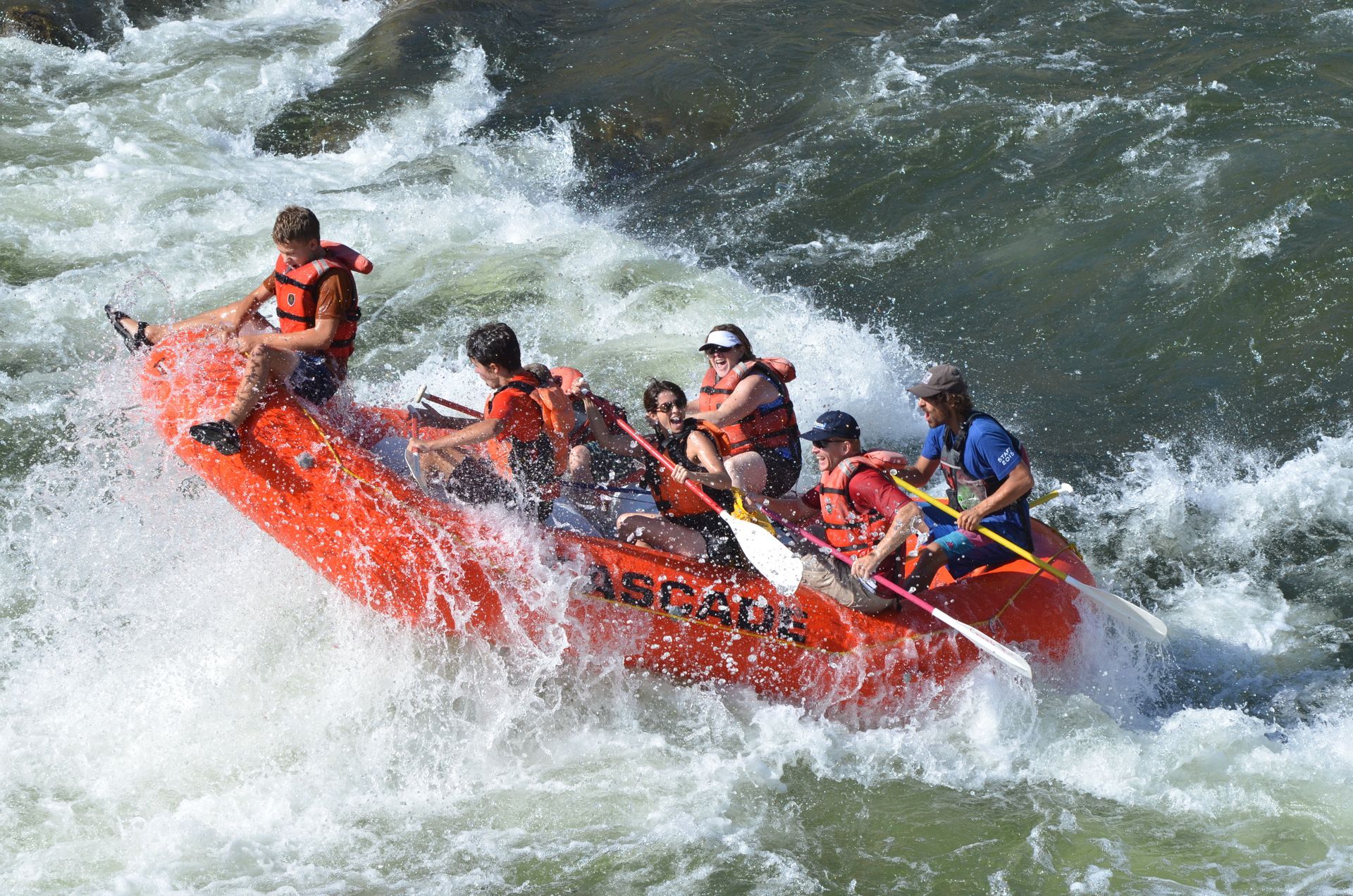 Kid Riding the Bull rafting on the Payette River in Idaho