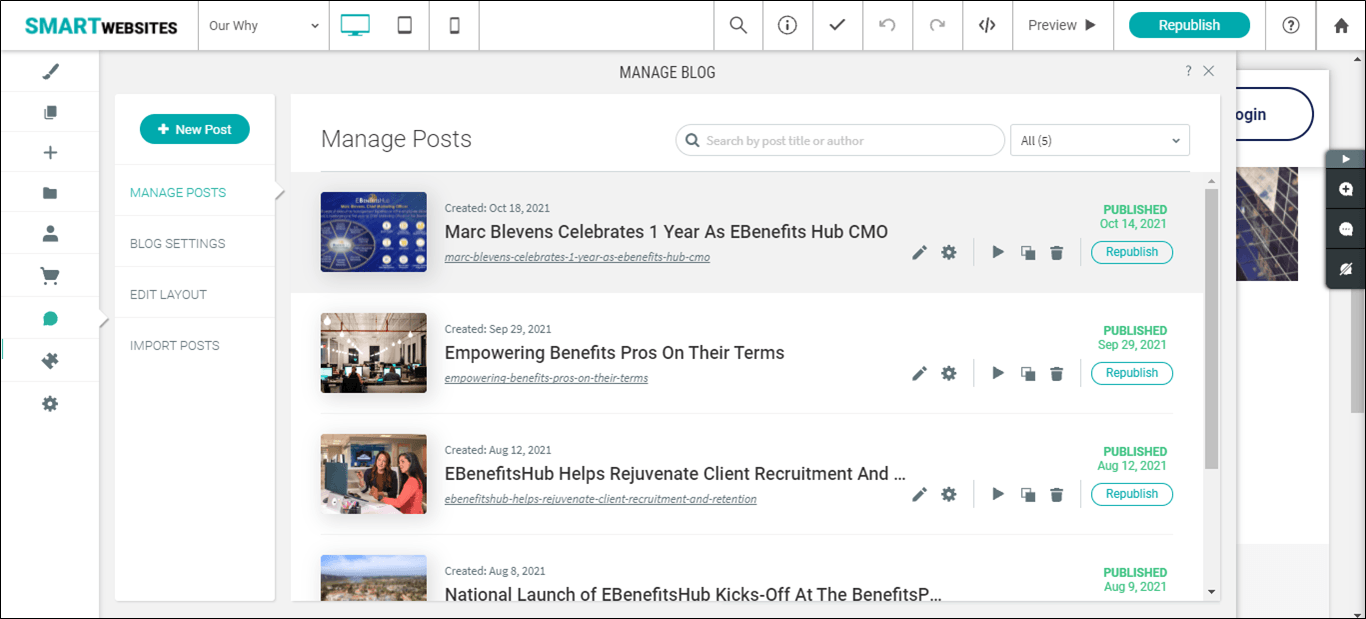 Compete Smart Websites - Blog management