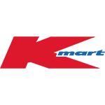 A red and blue kmart logo on a white background.