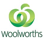 The woolworths logo is green and white and looks like a swirl.