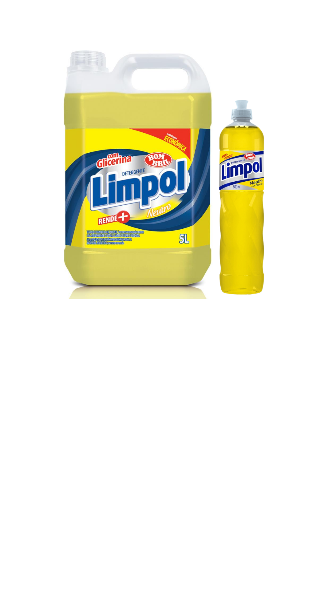 Detergente Neutro Limpol 500ml e 5 litros