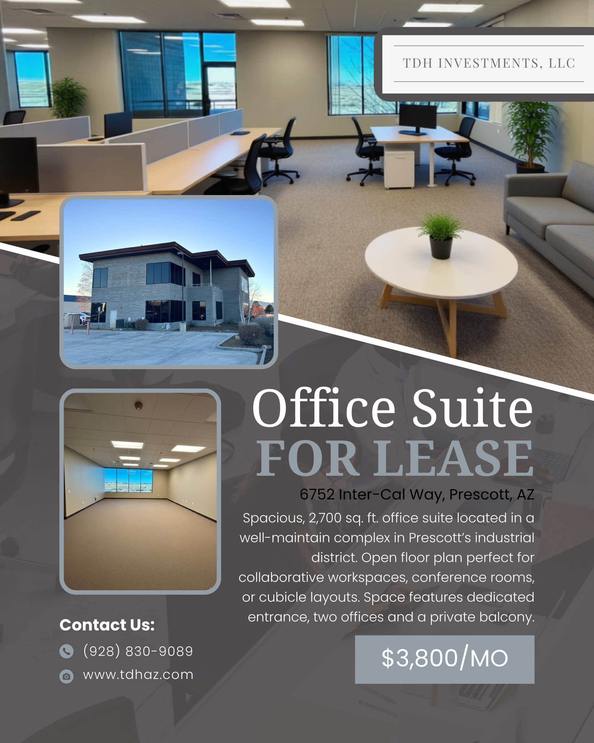 OFFICE SUITE | 6752 Inter-Cal way, Suite 202, Prescott, AZ 86301
FOR RENT