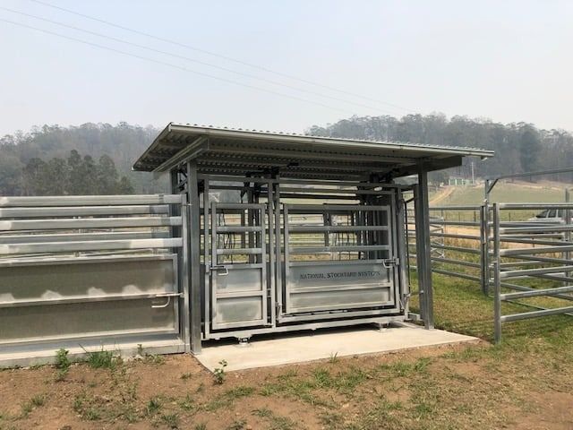 Metal Livestock Handling Facility With a Roof, Outdoors — Alcando Renovations and Maintenance In Bobin, NSW