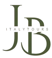 Italy Tours logo in olive green serif letters on a white background