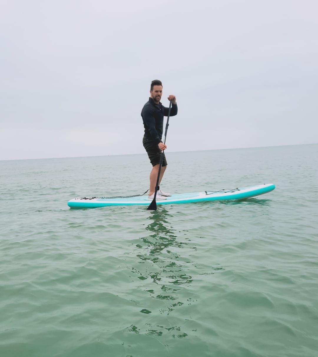 Balancing on a board