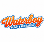 Waterboy Pump & Filtration logo in orange, blue, and white text